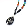 Yoga Chakra Jewelry NJEW-P241-B01-2