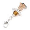 8Pcs Alloy & Glass Angel Pendant Decoratons HJEW-JM04207-03-6