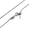 201 Stainless Steel Round Snake Chain Necklaces NJEW-H042-04P-01-2
