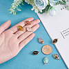 8Pcs 8 Style Natural & Synthetic Gemstone Pendants G-AR0004-21-3
