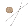 Non-Tarnish 304 Stainless Steel Satellite Chain Slider Necklace Making AJEW-JB01247-02-2