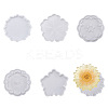 Boutigem 6Pcs 6 Style Silicone Flower Cup Mat Molds Sets DIY-BG0001-21-1