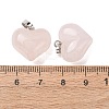 Natural Rose Quartz Pendants G-B188-04P-04-3
