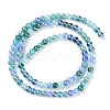 Transperant Electroplate Glass Beads Strands X-GLAA-P056-4mm-B03-2