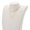 Brass Initial Pendant Necklaces NJEW-JN03330-02-4