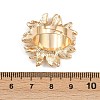 Flower Themes Alloy Adjustable Finger Rings Sets for Women RJEW-B071-03G-3