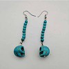 Bohemian Tassel Synthetic Turquoise & Alloy Dangle Earrings for Women RC4749-11-1