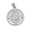 Brass Micro Pave Cubic Zirconia Pendants KK-P323-11G-P01-1