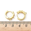 Brass Micro Pave Clear Cubic Zirconia Hoop Earring Findings KK-G536-08G-3