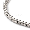 Non-Tarnish 316 Surgical Stainless Steel Round Beaded Stretch Bracelets BJEW-M305-01A-P-2