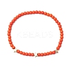 Dyed Synthetic Turquoise Beads Stretch Bracelets for Women Men BJEW-JB11311-02-1