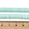 Opaque Solid Color Glass Beads Strands GLAA-N026-3x6mm-14-4