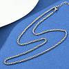 304 Stainless Steel Wheat Chains Necklaces for Unisex NJEW-K395-01B-P-1