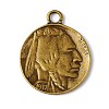 Tibetan Style Alloy Coin Pendants LS-TIBEP-GC001-AB-NR-1