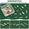 Unicraftale 60Pcs 6 Style 304 Stainless Steel Ribbon Crimp Ends STAS-UN0055-92-5