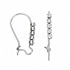 304 Stainless Steel Hoop Earrings Findings Kidney Ear Wires LS-STAS-N092-138B-01-4