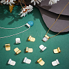 18Pcs 2 Styles Rack Plating Brass Glue-on Flat Pad Bails KK-AR0001-80A-4