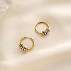 Two Tone 304 Stainless Steel Hoop Earrings WGB54D4-01-1
