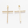 Brass Micro Pave Cubic Zirconia Big Pendants ZIRC-L067-16-G-NR-2