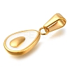Ion Plating(IP) 304 Stainless Steel Enamel Pendants STAS-Z113-13G-02-2