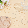 16Pcs 2 Colors Stainless Steel Satellite Chains Stretch Bracelet for Women BJEW-SP0001-18-4