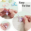 10Pcs 5 Colors Resin Cheese Pendant Locking Stitch Markers HJEW-AB00679-5