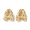 Rack Plating Brass Micro Pave Cubic Zirconia Slide Charms KK-C084-34G-A-1