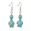 Starfish & Tortoise Synthetic Turquoise Beaded Stretch Bracelets & Dangle Earrings Kits SJEW-JS01311-02-5