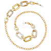 1Pc Acrylic with Alloy Oval Link Chains Neck Strap for Eyeglasses AJEW-CN0003-60A-1