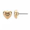 Heart Stud Earrings for Women EJEW-S213-02B-01G-RS-3