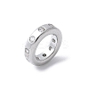 Brass Micro Pave Cubic Zirconia European Beads KK-K399-14P-01-2