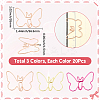 60Pcs 3 Colors Iron Paper Clips AJEW-SP0003-03-2