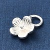 925 Sterling Silver 5-Petal Flower Charms STER-U009-01S-01-3