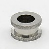 Tarnish Resistant 201 Stainless Steel Large Hole Column Textured Beads STAS-G037-10-1