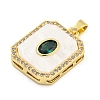 Brass Micro Pave Cubic Zirconia Pendants FIND-Z044-04B-2