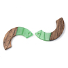 Opaque Resin & Walnut Wood Pendants RESI-S389-007A-C03-2