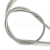 Non-Tarnish 304 Stainless Steel 2-Strand Round Snake Chain Bracelets BJEW-P334-01A-P-2