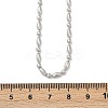 2.5MM 304 Stainless Steel Round Oval Link Chain Necklaces LS-NJEW-M110-01P-5