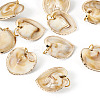 10Pcs Natural Shell Pendants PALLOY-TAC0204-3