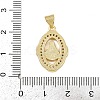 Brass Micro Pave Cubic Zirconia Pendants KK-P323-11E-G02-3