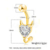 Clear Cubic Zirconia Belly Button Rings WG9960A-35-1