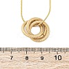 304 Stainless Steel Triple Circles Pendant Necklaces for Women NJEW-Z044-14G-5
