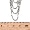 304 Stainless Steel Ball Chain Multi Layered Necklaces for Women NJEW-G194-02P-5