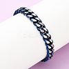 304 Stainless Steel Cuban Link Chain Bracelets for Men Women BJEW-C124-04A-01-1