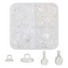 230Pcs 4 Styles Transparent ABS Plastic Pendant Blanks FIND-YW0007-54-1