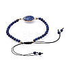 Adjustable Natural Lapis Lazuli(Dyed) Braided Bead Bracelets BJEW-JB04559-02-3