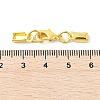 Rack Plating Brass Lobster Claw Clasps with Clip Ends KK-E719-60G-3
