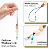 4Pcs 4 Style Lotus Mobile Straps AJEW-OC0004-11-4