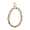 Bohemian Brass & Colorful Glass Seed Beads Double Layer Anklets LS-AJEW-Z046-04G-2