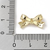 Brass Micro Pave Clear Cubic Zirconia Beads KK-G491-34G-3